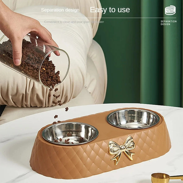 Chic Double Pet Bowl Set