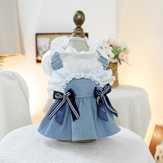 Chic Pet Summer Denim Dress