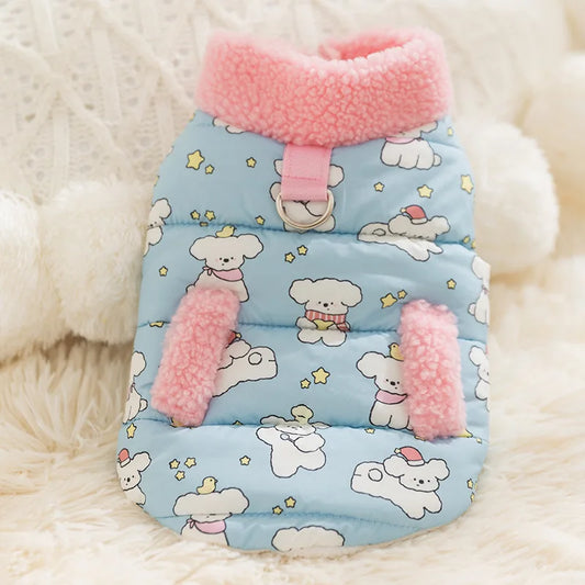 Warm Duck Print Dog Coat