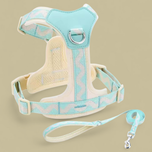 Reflective Dog Harness Vest+Leash Set