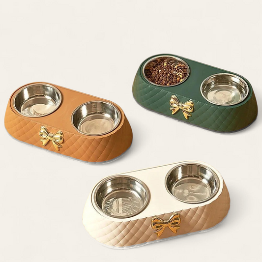 Chic Double Pet Bowl Set